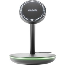 Renklimestore X-Multimag Iphone/ / Ile Uyumlu Özellikli 3 In 1 Kablosuz Şarj Istasyonu, 33W Hızlı Şarj, Aynı Anda 3 Cihaz Şarj Etme, Araç ve Masaüstü KULLANIM,XC4053 Siyah