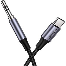 Renklimestore USB Type-C 3.5mm Aux Ses Kablosu, Gümüş