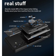 Renklimestore Galaxy S23 Plus Ile Uyumlu Kılıf Eagleshield Kamera Korumalı ve Kartlıklı Kapak Tam Koruma Manyetik Eaglecase Kapak Siyah (Siyah, Galaxy S23 Plus)