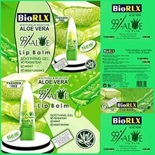 Renklimestore Biorlx 99% Purity Aloe Vera Color Free And Paraben Free Soothing Lip Balm Naturally Moisturize And Heal Damaging Wind, Harsh Sun, Weather Changes. It Repairs Dry, Cracked And Chapped Lips.