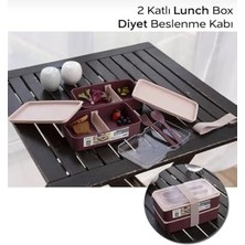 Renklimestore Store 2 Kat Yemek Saklama Kabı Beslenme Kutusu Seti - Sporcu Diyet Öğrenci Fitness Okul Işyeri Sefer Tası