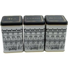 Renklimestore Kare Saklama Kabı 105X105X160 3 Lü Set, City (City)