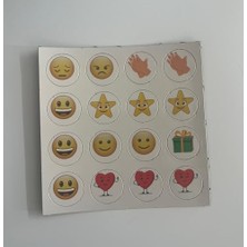 Renklimestore Hdg Manyetik Mıknatıslı Emoji Gülen Yüz Gülenyüz Yıldız Kalp Hediye Alkış 160 Adet