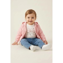 Mininio Kız Bebek Yağmurluk Detaylı 3'lü Takım  - Pudra