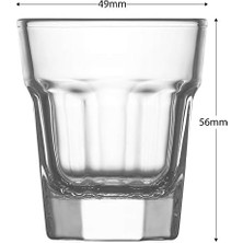 Renklimestore Lav, Aras 6'lı Likör Bardağı, Aras, ARA209F45 Cc, Şeffaf