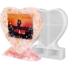 Renklimestore 51- Epoksi Kalıpları Epoksi Reçine Fotoğraf Çerçevesi Silikon Resim Çerçevesi Kalıbı 13X10CM, Şeffaf