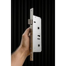 Renklimestore Pvc Wc Gömme Kilit, 35 mm, Metal, Dayanıklı, Banyo Kapısı, Güvenlik Mekanizması