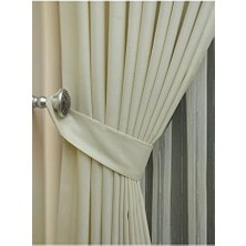 Renklimestore Ekru Düz Renk Fon Perde, Pilesiz Düz Dikim, Tek Kanat 70 x 270 cm
