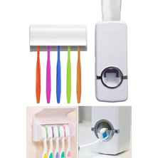Renklimestore Diş Macunu Sıkma Makinesi Fırça Tutucu Macun Sıkacağı 5li Fırçalı