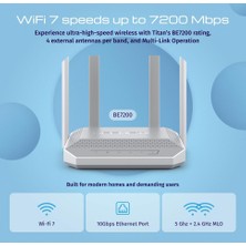 Renklimestore Titan BE7200 Wi-Fi Mesh Ebeveyn Kontrol Fiber Vpn Router 1X10GBIT/S 1x2.5gbit/s 4X1GBIT/S Usb3.2 Usb2.0 KN-1812