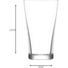 Renklimestore 6'lı Joy Su ve Meşrubat Bardağı - 355 cc (80X130 Mm)