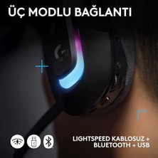 Renklimestore G G522 Lıghtspeed Kablosuz Oyuncu Kulaklığı, Lıghtsync Rgb Aydınlatmalı, Senkronize Pro-G Ses, Hafif ve Konforlu Tasarım, Siyah