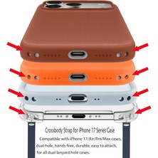 Renklimestore Crossbody Askı 17 Serisi ile Uyumlu, Çift Delikli Kılıflar Için, Eller Serbest, Dayanıklı, Kolay Takılabilir, Mavi Gri