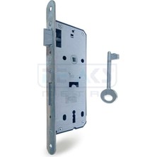 Renklimestore Sessiz Iç Oda Kapı Kilidi Nikel Anahtarlı 40MM Gömme Kilit (3, Gümüş)