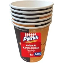 Renklimestore Piknik Kullan At Karton Bardak 8 Oz 6'lı 1484