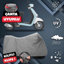 ULTRASHOP Mondial 50 Revival Motosiklet Brandası Arka Çanta Uyumlu Su Geçirmez Motosiklet Branda