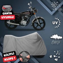 ULTRASHOP Mondial 150 Argent Motosiklet Brandası Arka Çanta Uyumlu Su Geçirmez Motosiklet Branda