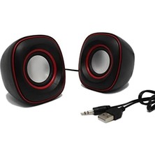 Renklimestore G- D015 USB Hoparlör Bilgisayar Pc Tablet Notebook Kırmızı