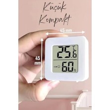 Renklimestore Mini Sıcaklık Nem Ölçer LCD Ekranlı Oda Termometre Duvara Takılabilen Masaüstü Isı Göstergesi