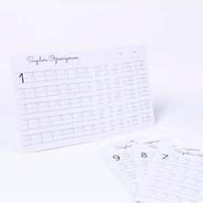 Renklimestore 10LU Rakamları Öğreniyorum, 12 x 13 cm Karton Çalışma Kart Seti