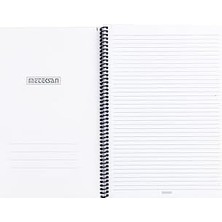 Renklimestore Pruva Ofis Serisi, A4 120 Yaprak Çizgili Karton Kapaklı Pet Spiralli Defter, Bej