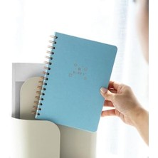 Renklimestore A5 Spiralli Sert Kapak Çizgili Tarihsiz Not Defteri Mavi