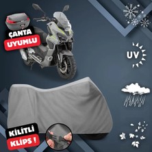 ULTRASHOP Mondial 250 Ressivo Motosiklet Brandası Arka Çanta Uyumlu Su Geçirmez Motosiklet Branda