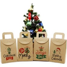 Renklimestore 10X15 ve Yılbaşı Temalı Hediye Kutusu Seti (4 Adet) – 10X15 Cm, Çift Taraflı Baskılı | M4