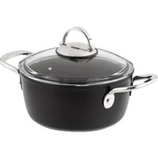 Renklimestore Nehir Titanium Siyah 24 cm Derin Tencere