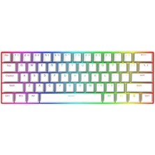 Renklimestore Redragon K630W-RGB Dragonborn Blue Switch%60 Tr Q Beyaz Mekanik Kablolu Gaming (Oyuncu) Klavye