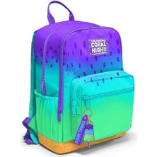 Renklimestore Dört Bölmeli Mor Lila Renk Geçişli Ortaokul Çantası - Kız Çocuk