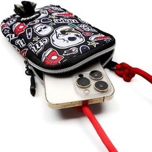 Renklimestore Pawlook Cep Telefonu Çantası –dışkı Poşeti, Fermuarlı, Gizli Poşet Gözü, Köpek Gezdirme Için Ideal,skull