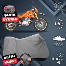 ULTRASHOP Motoran Cross XV-250 Motosiklet Brandası Arka Çanta Uyumlu Su Geçirmez Motosiklet Branda