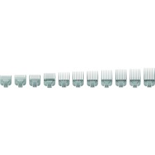 Renklimestore Andis 11 Parçalı Tarak Seti – Saç Kesme Makineleri Için Uygundur, Profesyonel Kullanım, Kolay Temizlenir, Uzun Ömürlü – Ölçüler: 0,5 Inç, 1,5 Inç, 2 Inç, 3 Inç, 4 Inç, 5 Inç, 6 Inç, 7 Inç, 8 Inç - Gri