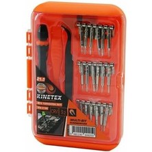 Renklimestore Kinetex KTX-3148 21'in 1 Arada Profesyonel Saat ve Telefon Tamir Seti, 18 Uç, Tornavida Sapı, Cımbız, Plastik Kazıma Aleti