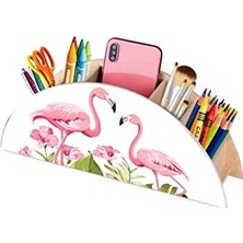Renklimestore Ahşap Masaüstü Kalemlik Kalem Kutusu Organizer