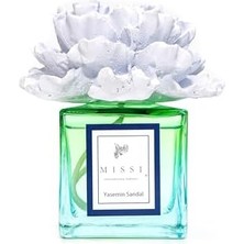 Renklimestore 220 ml Degrade Mavi Şişe Seramik Taşlı Yasemin Sandal Oda Kokusu