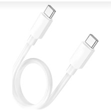 Renklimestore Kısa 25 cm 20W Hızlı Type C Şarj Kablosu Çift Taraflı Type-C To Type-C Pd Şarj Data Kablo, Iphone 15 16 Pro Uyumlu