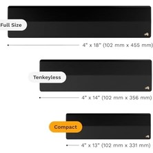 Renklimestore Dikişli Kenarlar, Klavye Ses ve Titreşimlerini Bastırır, Kaymaz Taban, Birçok Compact Klayve Ile Uyumlu, Siyah Ahşrap Bilek Desteği - 65% / 75%