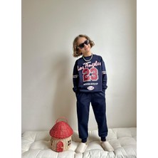 ButumiKids Yeni Sezon Erkek Çocuk Yazı Baskı Detaylı Pamuk Kumaş Kırmızı Alt Üst Takım