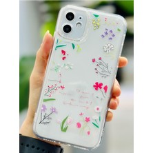 Renklimestore 11 ile Uyumlu Kenar Çiçekler Desen Baskı Silikon Kılıf