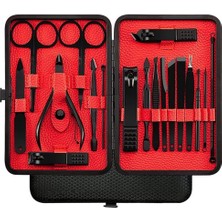 Renklimestore 18 Parça Manikür Pedikür Seti Kişisel Bakım Tırnak Makası Seti Profesyonel Pedikür El ve Ayak Bakım Kiti Erkek ve Kadınlar Için 18 Adet Paslanmaz Çelik Harika Takım (18 Parça)