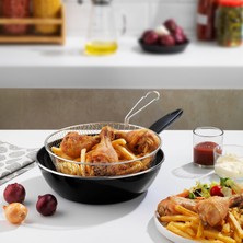 Renklimestore Komfort Derin Kızartma Tavası 2 Parça-Siyah