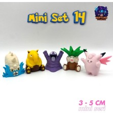 Neptune3D Pokemon Mini Figür Seti 14 (Omastar, Drowzee, Grimer, Exeggutor, Clefable)