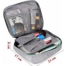 Renklimestore Ecoform Su Geçirmez Organizer Seyahat Kozmetik Makyaj Çantası Gri