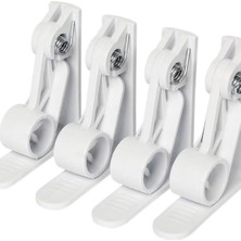 Renklimestore 4’lü Masa Mandalı Seti – Yaylı Plastik Masa Örtüsü Klipsi, Kaymaz Sabitleyici, Pratik ve Dayanıklı (Beyaz)