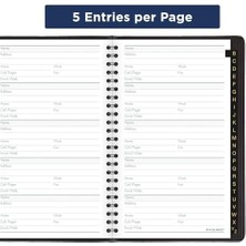 Renklimestore Telefon Defteri Adres Defteri Büyük Baskı 500 Kayıt 8,38 x 5,38 Inç Siyah (80LP1105)