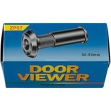 Renklimestore Kapı Dürbünü, Geniş Açılı, 180 Derece Görüş Açısı, Çinko Alaşımlı Gövde, Cam Lensli, 14MM Çap, Metal Gövdeli, 50-90 mm Uzunluk Için Ayarlanabilir, Kapı Gözetleyicisi