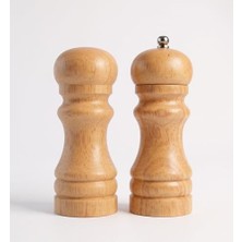 Renklimestore Doğal Ahşap Tuz ve Karabiber Değirmeni Seti | Plastiksiz Full Metal Öğütme Mekanizması | Sağlıklı ve Sağlam Baharat Öğütücü