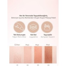 Renklimestore Yoğun Pigmentli Mat ve Işıltılı Tonlar Barındıran 4'lü Far Paleti Day Vibe  No:2 Bouncy Coral